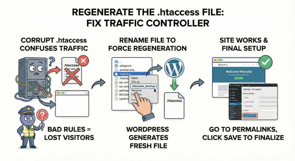 Regenerate the .htaccess File